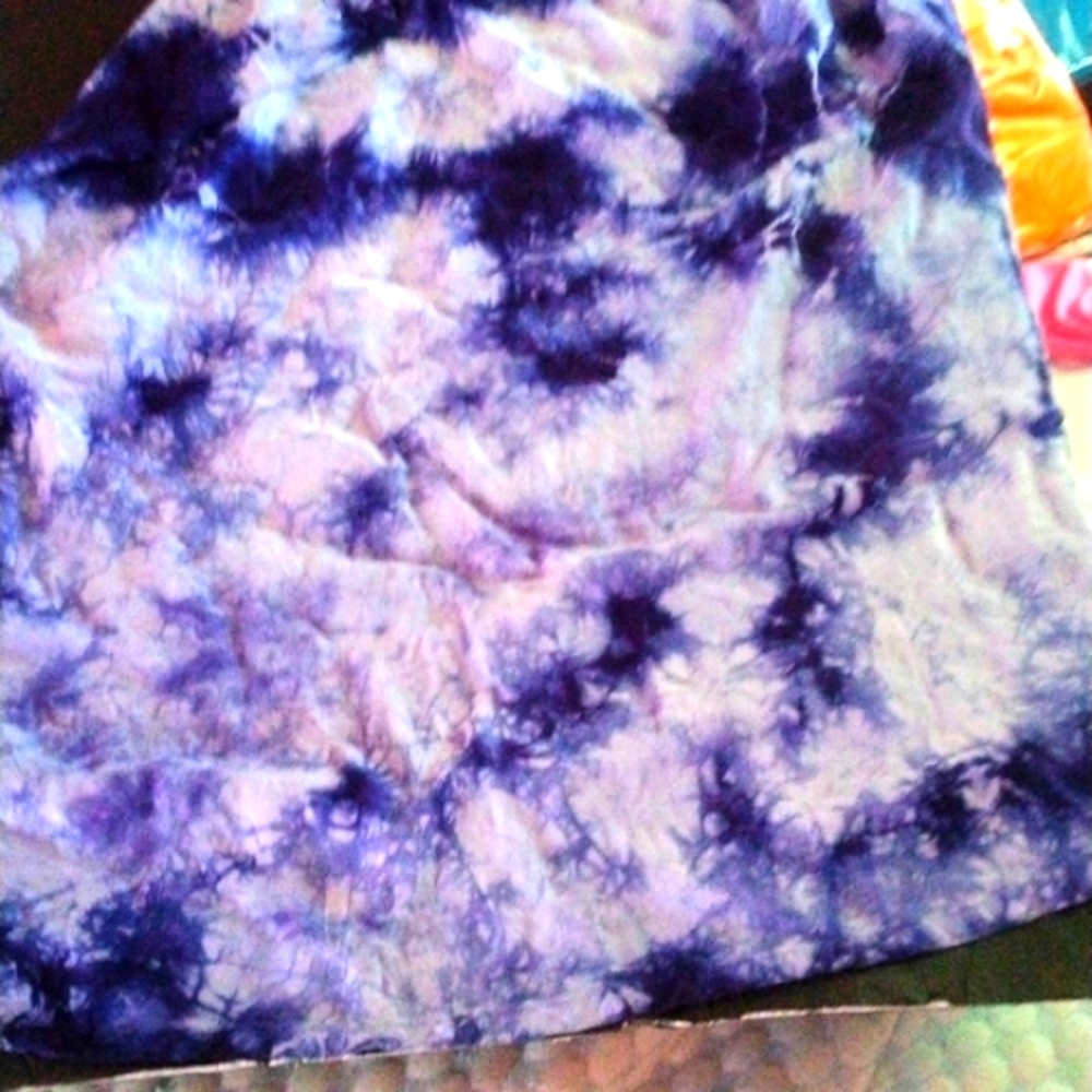 Tie dye elastic pull on midi skirt
